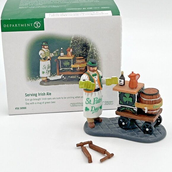 DEPARTMENT 56 Serving Irish Ale Christmas In The City Series 58988 Dept. 56 READ - Picture 1 of 13